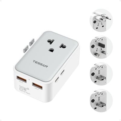 Ultra Thin Universal Travel Adapter PD 25W · Grey